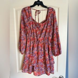 Floral tie-back dress